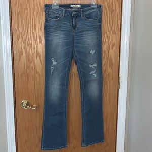 Hollister distressed jeans boot cut